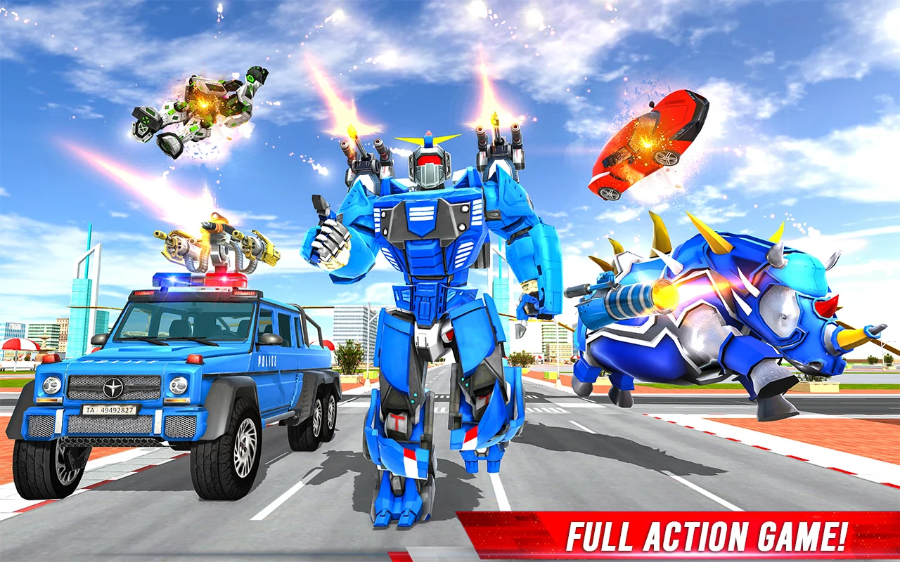 Rhino Robot: Mech Robot Game screenshot